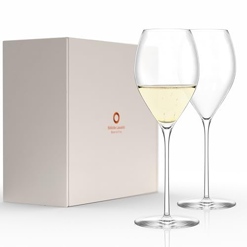 Stölzle Lausitz Bicchieri da Champagne Fino Set di 2, 425 ml – Calici Eleganti per Spumante, Prosecco & Champagne – Bicchieri in Cristallo – Lavabili in Lavastoviglie & Resistenti, Made in Germany
