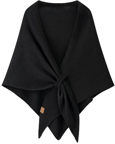 Triangulära pashminasjal för damer för kvinnor, ny stickad mjuk varm sjal halsduk, elegant mysig poncho cardigan för resefest daglig användning, bekväm axelsjal som ovanliga gåvor