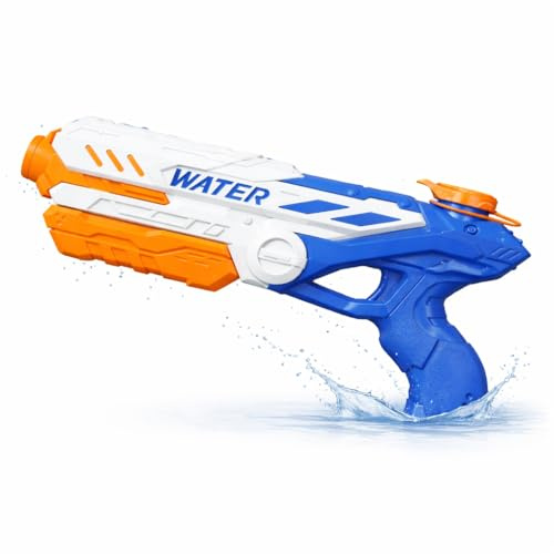 Pistola de agua XXL, con gran alcance y depósito para niños, como obsequios, cumpleaños infantiles (XXL pistola de agua de 32,5 cm)