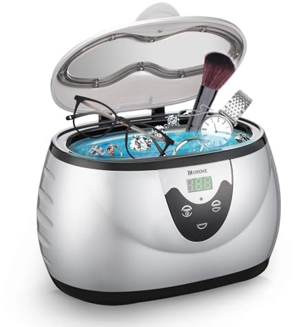 Ukoke UUC06S Ultrasonic Cleaner, Professional Jewelry Cleaner for Eyeglasses, Rings and Watches, 42kHz Portable Sonic Cleaner with 600ml Capacity Stainless Steel Tank