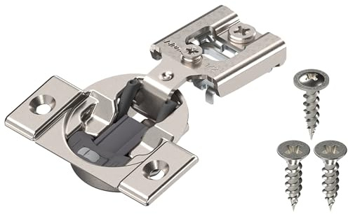Blum Compact BLUMOTION Hinge (25 Kits), 1/2 Overlay, 105° Opening Angle, Steel, Integrated Soft-Close Hinges for Face Frame Cabinets