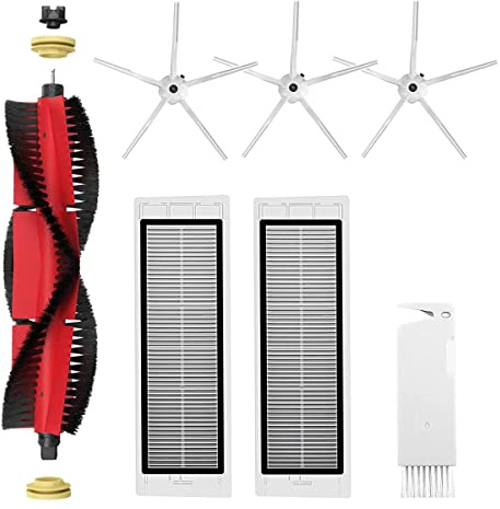 APZOVO Zubehör kit für Xiaomi Roborock S5 Max S6 Max S6 Pure S6 MaxV S50 S51 S55 S60 S65 S5 S6 Staubsauger, Ersatzteile für Roborock Hauptbürste HEPA-Filter Seitenbürsten