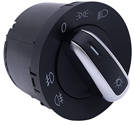 HISports Auto Headlight Switch Fog Lamp Switch Control 5ND941431A Compatible with VW EOS 5 Plus 6 3 4 Passat Seat: Alhambra 1K0941431Q