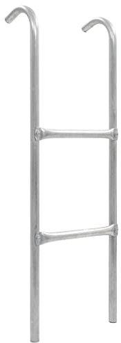 Toys & Games With 2-Step Trampoline Ladder Steel Silver 102.6 cm