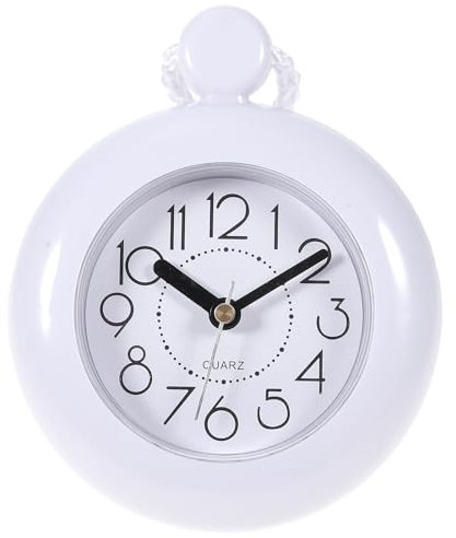 Garneck Orologio da parete per bagno impermeabile con design sospeso leggero, ideale per la decorazione di doccia sauna e piscina a batteria