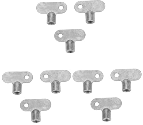 Gadpiparty 9 Stk Auslassventil Schaltventil Sanitärwerkzeug Rohrzangen heizungsventil heizung ventil blutender Schlüssel Entlüftungsschlüssel Pipeline Entlüften Kühler Zinklegierung