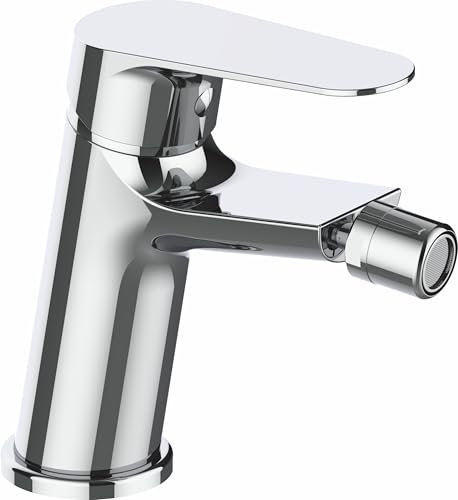 VALAZ Robinet Bidet | Robinet Salle Bain, Mélangeur Eau Froide et Chaude, Pas de Fuites, Installation Facile et Rapide | Laiton, Inoxydable, Élégant, Rond, Chromé, Série Pisuerga