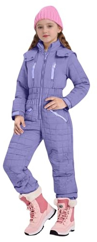 TYUSGH Girls Snowsuit Kids Winter Ski Overalls Teen Warm All in One Coat Puffer Jumpsuit Outdoor Sports Snow Suit