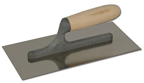 DEWEPRO® Glättekelle 270x130mm Traufel mit stabiler Aluminium-Stütze - Putzkelle - Glätte für Putzarbeiten - Aufziehglätte - Glättkelle