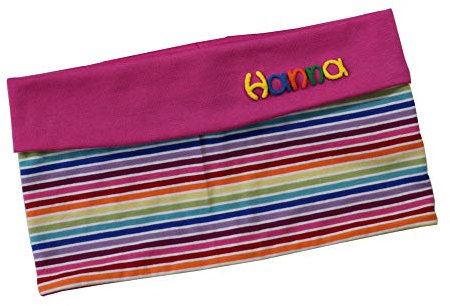 mein-name Kinder Loop-Schal, Kinderschal, Loopschal, Halswärmer für Jungen und Mädchen Jungeschal Mädchenschal personalisiert, Farbe:kobalt