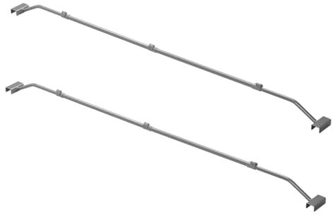 APT Lot de 2 cintres plats réglables en métal pour bâche de remorque 140 à 208 cm