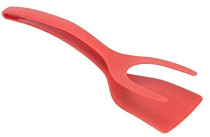 Espátula Para Huevos Fritos, 2 En 1, Antiadherente, Con Clip Para Alimentos, Volteador De Huevos, Espátula De Silicona Para Huevos, Herramienta De Cocina Para Freír, Girar, Asar, Pinzas Y Espátula