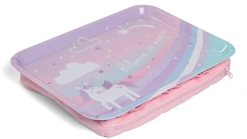 Swan Household Kids Lap Tray with A Removable Cushion For Eating Writing, Reading With Cushion (Purple)