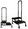 Dual StepStool with Handle | Heavy Duty, Non-Slip Step Stool for Adults & Elderly | 2 StepStool for Bathroom, Kitchen, and Home Use | Portable & Easy to Store