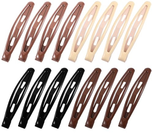 YUXIANLB Fermaglio per capelli a scatto per donne 16 clip in metallo antiscivolo clip per capelli carini accessori per capelli multicolore clip per capelli Waterdrop Hairpin tinta unita per capelli