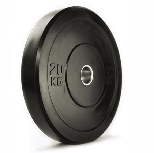 BIPOWER Disco Olímpico de Goma Bumper - Pesas 5kg (Venta en unidades)