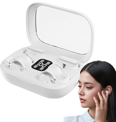 YRTUOP Écouteurs intra-auriculaires sans fil 2 en 1 à clipser - Étanche - Affichage LED - Longue durée de lecture - Accessoires électroniques pour entraînement, réunion, salle de sport