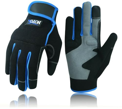Swift Wear Safety Work Gloves Heavy duty Hand Protection Mechanic Gardening Builders Cut Gloves New (Blue, S)