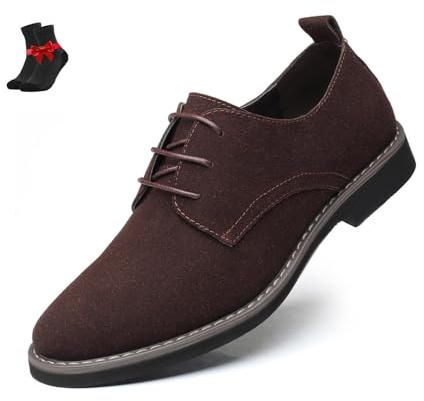 Skor i mocka for män Casual Snörning Rund tå Oxfords Low Top Anti-Slip Promenadskor for Business Office