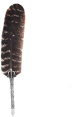 ANCLLO Vintage Plume Plume Stylo Plume Nature Stylo pour Mariage Connexion Creative Fournitures de Bureau (Style B)
