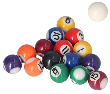 RiToEasysports 25 Mm Mini-Billardkugel, 16 Stück Mini-Billardtisch Harz Billardkugeln Billard Zubehör Frühschulpuzzlespielzeug Kinderspielzeug