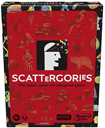 Hasbro Gaming Scattergories Classic Game, Party Game for Adults and Teens Ages 13 and up, Board Game for 2+ Players