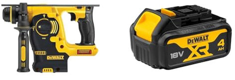 DEWALT DCH253N-XJ 18V XR Lithium-Ion SDS Plus Body Only Rotary Hammer Drill, Yellow/Black, 4.17 cm*13.07 cm*8.66 cm + DEWALT Battery