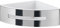 Gedy | Poseidon Porte-douche d'angle en acier, finitions chromées et blanches, dimensions 7,2 x 24 x 12,3 cm et poids 0,815 kg