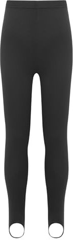 HULIJA Kinder Mädchen Tanz Leggings Lang Sporthose Steigbügelleggings Strumpfhose Gymnastik Ballett Bühnenauftritt Schwarz 98-116