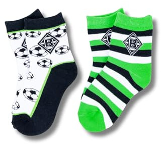 Borussia Mönchengladbach Kindersocken 2er Pack | Offizieller Fanartikel (27-30)