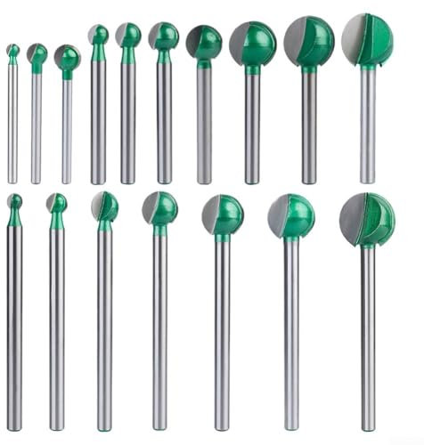 Fresa de punta de bola con diseño de mango largo, gran opción para diversas necesidades de carpintería (3 x 8 mm)