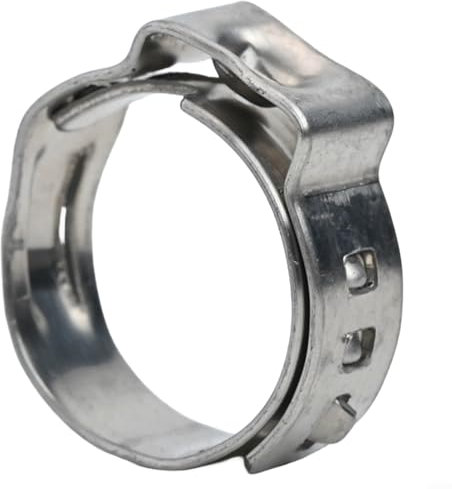 ZWEquipint Lot de 25 colliers de serrage en acier inoxydable à une oreille, pour sceller les tuyaux de plomberie, anneaux de serrage, collier de serrage pour conduite de carburant, plage de diamètre