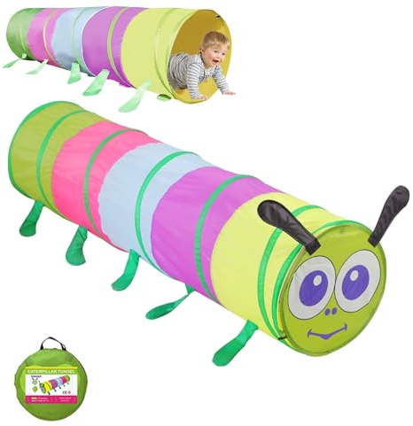 WDKXCN Lektunnel för barn, lektunnel, 46 x 180 cm, vikbar, utomhus, lektunnel, lektunnel, lektunnel, inomhus och utomhus
