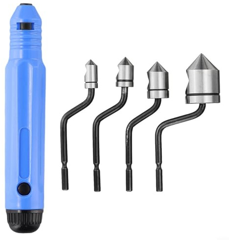NB1000 Deburring Tool Handle and BC6301 BC8301 BC1041 BC1651 Cutter Head Set 90 Degree Inclined M2 High Speed Steel for Deburring Stainless Steel Aluminum Plastic (5pcs)