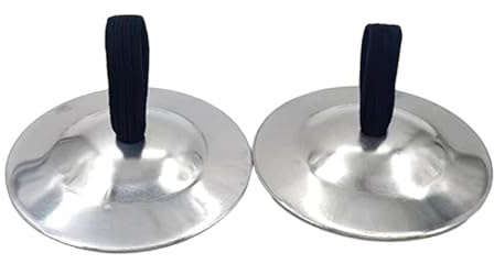 harayaa Mini Platillos de Mano para Juegos, Presentaciones, Y Recitales, Plata
