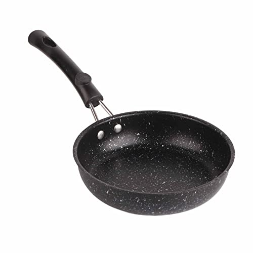 Yosoo Health Gear Stekpanna i Rostfritt Stål med Nonstick-beläggning Ergonomiskt Handtag Snabb Jämn Värmeledning för Baconbiffägg Omeletter på Alla Spisar (16 cm)