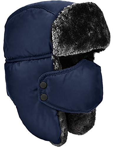 Unisex Winter Warm Hat with Ear Flaps, Trapper Hat Faux Fur Aviator Hat – Ice Skating Skiing, and Other Outdoor Activities