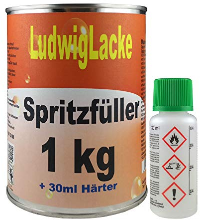 Ludwiglacke 1 kg de mastic pulvérisateur d'apprêt pour voiture