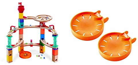Hape E6019 Castle Escape Marble Run Game, Multi-Colour & E6030 Marble Catchers Toy, Multi-Colour