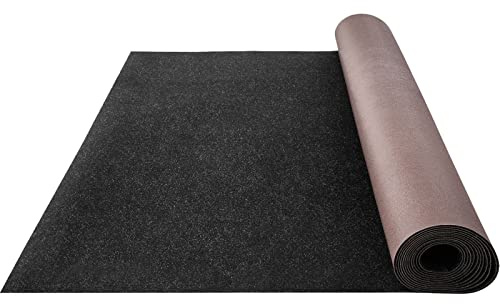 Happybuy 6 ft x 23 ft Black Marine Carpet for Boats Waterproof - 0.18 Thick Indoor Outdoor Rug Carpet Roll for Home Patio Porch Deck