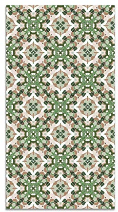 Panorama Alfombra Vinílica Cocina Baño - Modelo Azulejo Oriental Verde 300x200 cm - Varios tamaños - Decoración Hogar