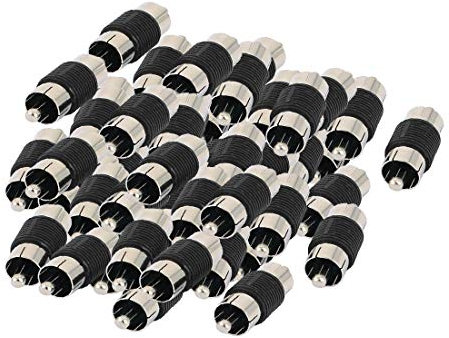 New Lon0167 50 Pcs Single RCA Phono Coupler Male to Male Audio Converter Adapter(50 Stück Single Cinch-Koppler Stecker auf Stecker Audio Converter Adapter