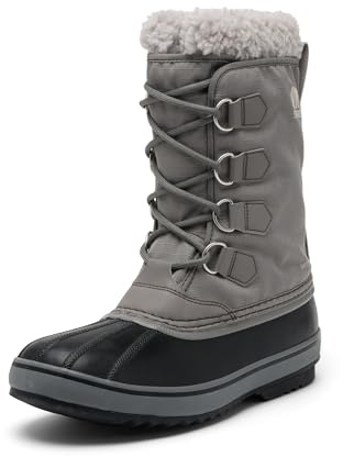 Sorel 1964 Pac Nylon WP, Stivali da Neve Impermeabili, Uomo, Quarry/Dove 2024/2025, 42.5 EU