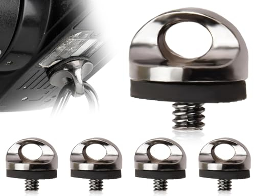 Lhbwhiz 4 Piezas Tornillo de Montaje para cámara de 1/4, Tornillo Adaptador para Correa de Transporte, Anillo en D, Tornillo de 1/4, Placa QR para trípode y Accesorios para trípode