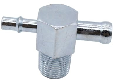 YUCHENSHLP Intake Manifold Vacuum T Fitting 3/8in NPT Thread 1/4in & 3/8in Nipple Steel Zinc