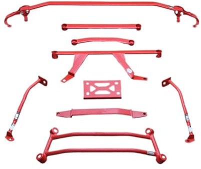 daili store Barra duomi anteriore compatibile con Toyota compatibile con motore da corsa RAV4 2009-2021 Torretta anteriore Supporto motore anteriore Barre antirollio in alluminio Sistema di sospension