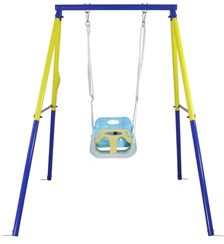 CCLIFE Portique Balancoire Bebe Enfant Exterieur/Iintérieur Hauteur Réglable Balançoire Siege ZERRO