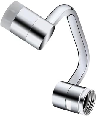 Accesorio rociador giratorio de 1080 grados Brazo robótico Extensor grifo Extensión filtro contra salpicaduras universal 2 modos Acero inoxidable