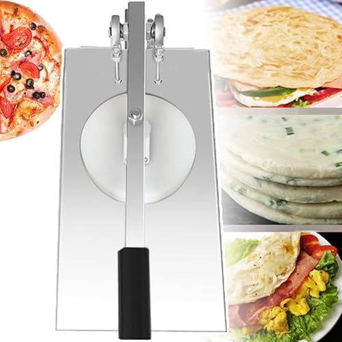 piudoiliy Pizza Dough Press Roller, Commercial Pizzas Presser,Adjustable Thickness, for Homemade Pizza and Pasta Making