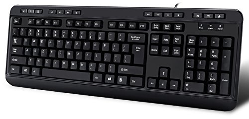 Adesso USB QWERTY Svart Skrivbords-multimedietangentbord - amerikansk engelsk layout